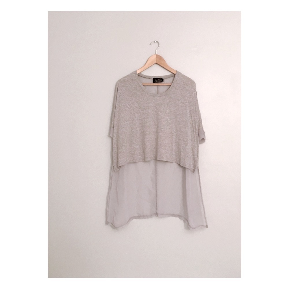 High Low Sheer Back Top